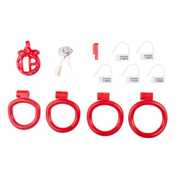 CockLock Cage de chasteté courte Lyfy 4 x 3.3cm Rouge